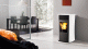 Edilkamin MYA AIR TIGHT 6,3kw hermetikus pellet kályha - fekete/fehér/szürke üveg oldalak és fedlap