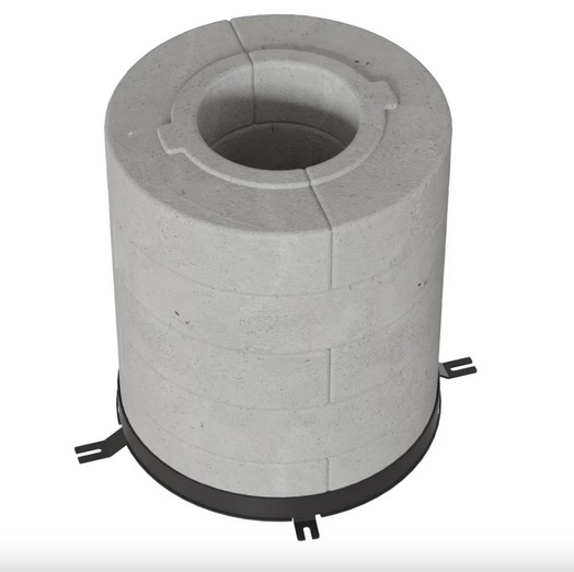 KRATKI HŐTÁROLÓ BETON GYŰRŰ TORA/L KÁLYHÁKHOZ 10DB 5 RÉTEGŰ 150Ø